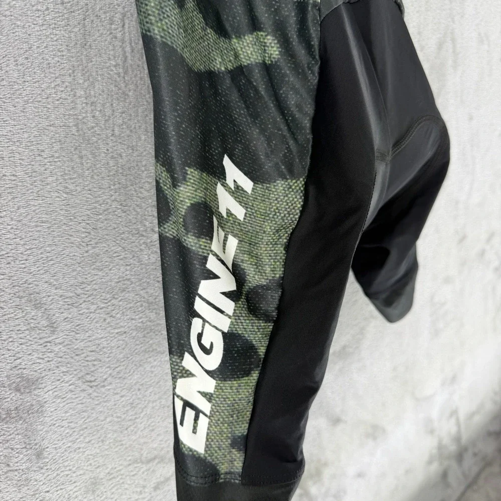 Endo Customs Engine 11 Mens Cycling Bib Shorts Small Camo Black‎ Padded USA Made